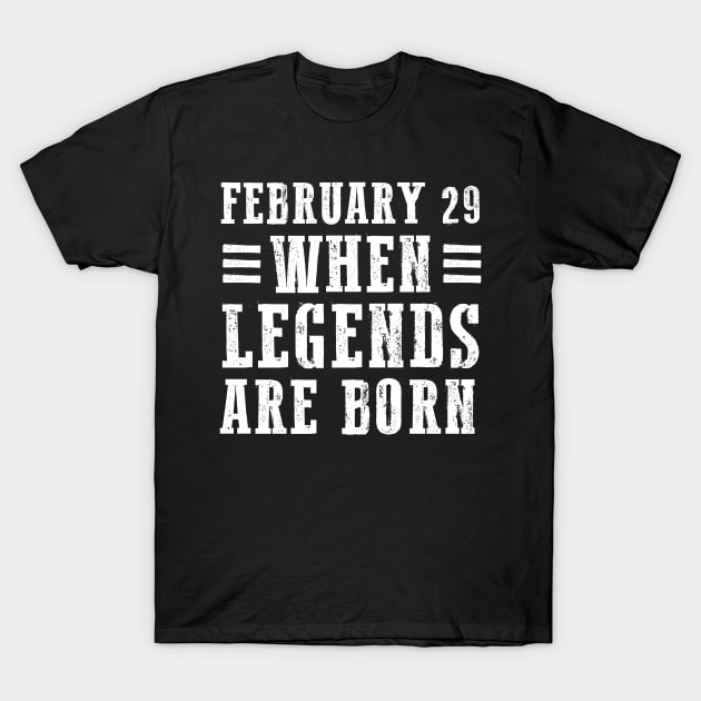 February 29 Birthday For Men & Women Cool leap year T-Shirt by deafcrafts